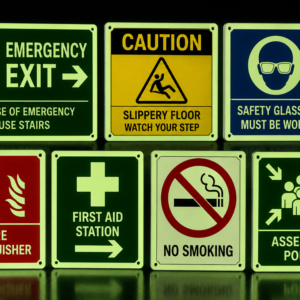 Glow In The Dark Safety Information Signs